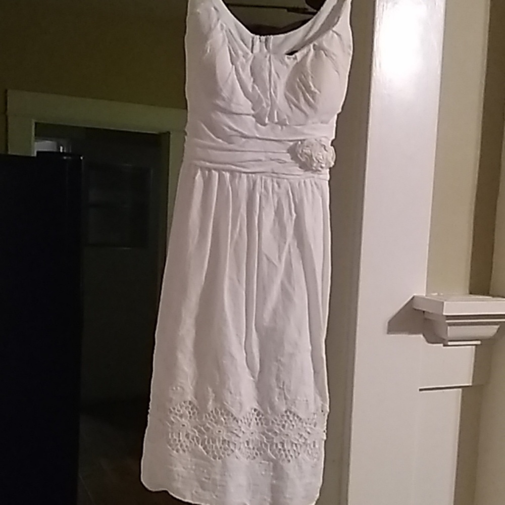 White cotton summer dress